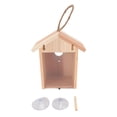 thumbnail image 4 of Nichoir à oiseaux en bois transparent avec fenêtre et ventouse, 4 of 4