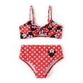 thumbnail image 1 of Traje de baño de 2 piezas rojo con lunares de Minnie Mouse de Disney para niñas, 1 of 5