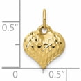 thumbnail image 2 of 10K Yellow Gold Polished & Textured 3-D Heart Pendant (14 X 11) Made In Indonesia -Jewelry By Sweet Pea, 2 of 5