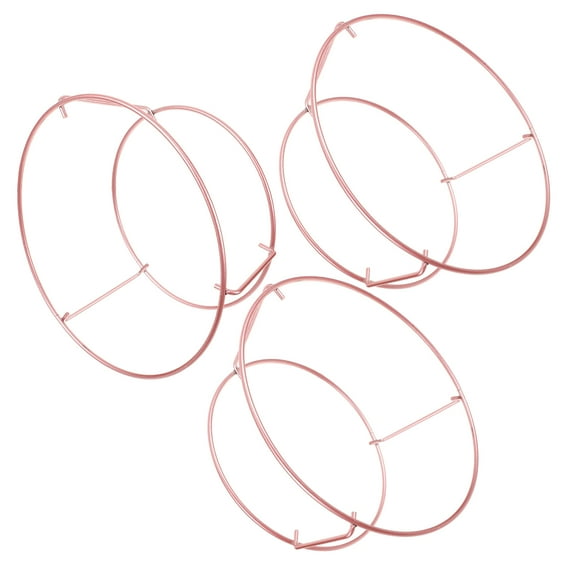 BRIGHTFUFU 3Pcs Nonstick Cake Cooling Rack for Baking in Pink Stainless Steel