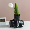 thumbnail image 1 of Vases, Body Style Vases, Glossy Black Ceramic Vases, 1 of 5