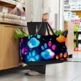 thumbnail image 6 of Dog Paw Print Large-capacity Foldable Reusable Shopping Bag: Oxford Cloth, Storage Bins, Collapsible Bucket, Storage Bin, 6 of 7