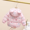 thumbnail image 5 of HOMADLES Boys Puffer Jacket Winter Thermal Hooded Ears Graphic Printing Boys Parka Coat Padded Outwear Pink 6 T, 5 of 6