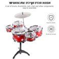 thumbnail image 4 of UPGRATOR Kids Musical Set with Chair 1Set Jazz Drum Set Red Color for Childrens HandEye Coordination and Creativity, 4 of 4