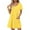 Yellow, variant on Women Dresses Summer Plus Size Short Sleeve V-Neck Casual Polka Dot Midi Shift Dresses Beach Sundresses Red L