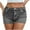 Black（New）, variant on Womens Faux Denim Shorts Stretchy Butt Lifting Jean Shorts Plus Size Booty Jegging Shorts for Curvy Women