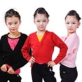 thumbnail image 1 of Ropa de práctica de baile para niños, suéteres de baile, chaquetas tipo chal de manga larga de invierno de lana para niñas, 1 of 3
