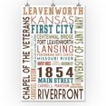 thumbnail image 3 of Leavenworth, Kansas, Typography (24x36 Giclee Gallery Art Print, Vivid Textured Wall Decor), 3 of 3