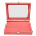 thumbnail image 2 of Pin Jewelry Display Case, Flocking Lining Easy Cleaning Pink Medal Frame Box Dustproof Protective With Lock Buckle For Brooch Collection Pink Small, 2 of 8