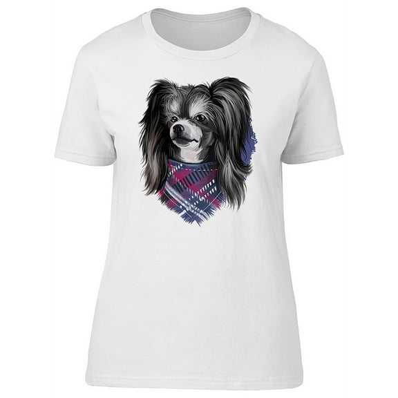 Chinese Crested With Scarf T-Shirt Women -Image by Shutterstock, Female Small