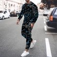 thumbnail image 2 of Traje de suéter de otoño O-cuello de manga larga Traje deportivo de ocio Ropa de hombre Pompotops  oipoqjl8666, 2 of 5