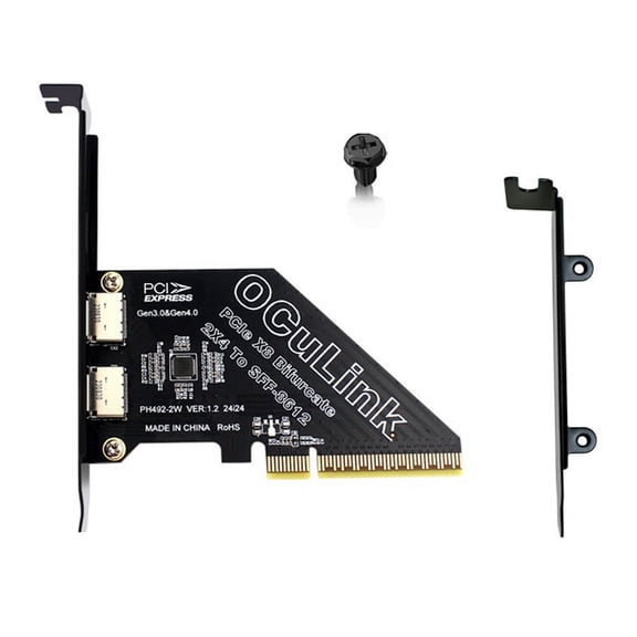 HOT! PCIe4.0 X8 to 2Port SFF8611&8612 Oculink Expansion Card SFF-8639 U.2 SSD for External Graphics Win/Linux