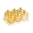 thumbnail image 1 of Luzkey Divided Dried Fruit Plates Snack Plates Decorative Elegant Storage Container Nuts Tray Spice Storage Holders for Kitchen Home With Rack, 1 of 8