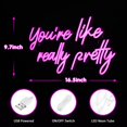 thumbnail image 4 of Letrero de neón Kavaas You're Like Really Pretty, 42 x 25 cm, color rosa, 4 of 9