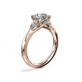 thumbnail image 3 of 0.70 T.C.W Brilliant Princess Cut Natural Diamond Wonderful Three Stone with Accents Engagement Ring for Women Solid 14K Rose Gold Size 3, 3 of 8