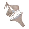thumbnail image 4 of asdoklhq Swimsuits for Women Plus Size,Solid ColorBikini Chest Pad Swimsuit Beachwear Set, 4 of 5