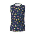thumbnail image 6 of Lsque Mardi Gras Carnival Print Men's Cotton Blend Sleeveless Muscle Shirts (S-3XL)- Moisture Wicking, Odor Protection, UPF 30+,Medium, 6 of 8