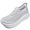 Gray, variant on Wide Toe Box Shoes Women Slip on Sneakers Slip in Arch Support Plantar Fasciitis Orthopedic for Zero Drop Hands Free Shoes Walking Athletic Cushion Thick Sole with Metatarsal Pads