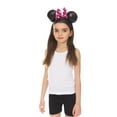 thumbnail image 6 of Minnie Mouse Ears Headband, Pink and White Polka Dot Bow, 6 of 9