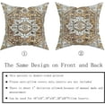 thumbnail image 5 of Black Grey Brown Pillow Covers 20x20 Set of 2 Rustic Vintage Ethnic Carpet Pattern Boho Design Geometric Floral Print Decorative Throw Pillows Fall Farmhouse Cushion Case Decor for Couch Sofa Bed, 5 of 6