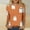 Orange, variant on Aloohaidyvio Plus Size Tops,Women Halloween Casual 3/4 Sleeves Round Neck Tops Loose Blouse