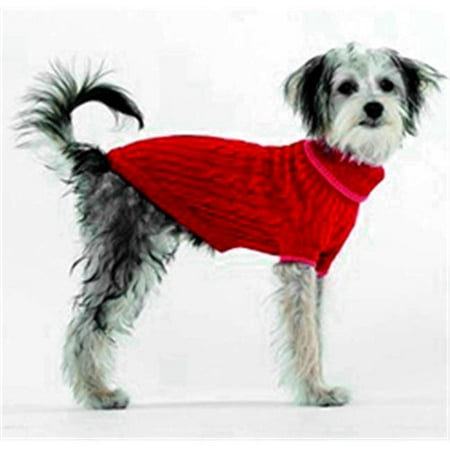 UPC: 0077234800164 | Ethical Fashion-seasonal 689666 Classic Cable Dog Sweater- Red – Small