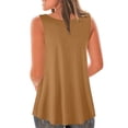 thumbnail image 4 of Yuzhih Summer Tank Tops for Women Loose Fit Pleated Scoop Neck Sleeveless Tops Curved Hem Flowy Trendy Clothes Outfits, 4 of 6