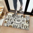 thumbnail image 2 of Beige Halloween Skull Pumpkin Pattern Door Rugs,Washable Non Slip Door Mats Indoor,Decorative Door Mats,Entry Mat Indoor for Entrance,Bedroom,Kitchen,Bathroom,16"x24", 2 of 6