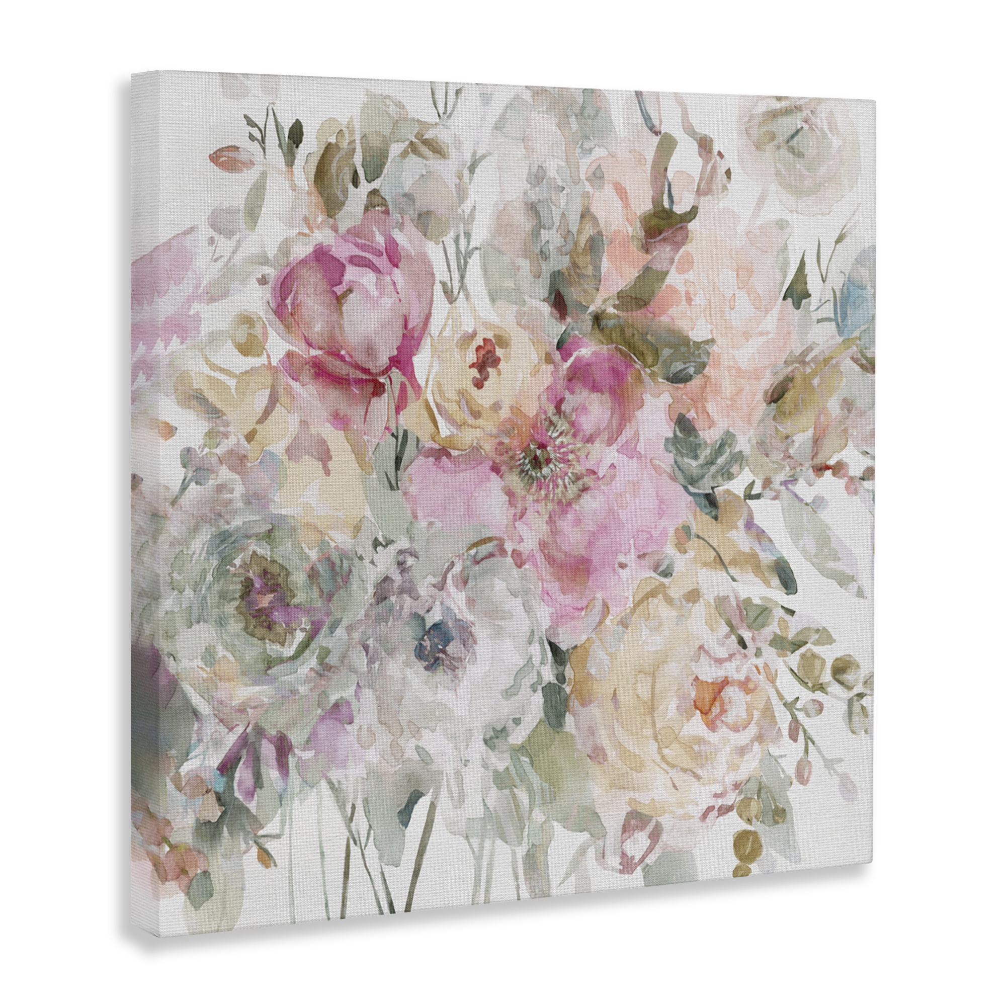 Stupell Industries Romantic Pastel Petals Canvas Wall Art, design by Carol Robinson