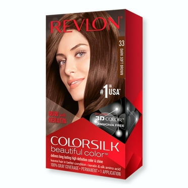 Revlon ColorSilk Beautiful Color, [33] Dark Soft Brown 1 ea (Pack of 3)