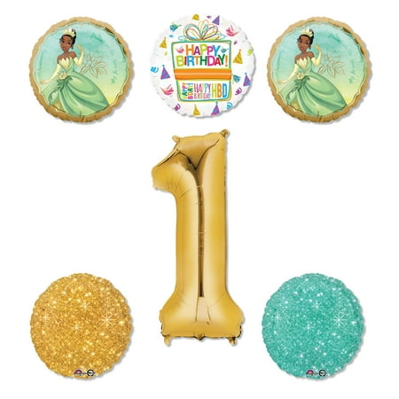 Princess Tiana Party Supplies 1st Birthday Balloon Bouquet