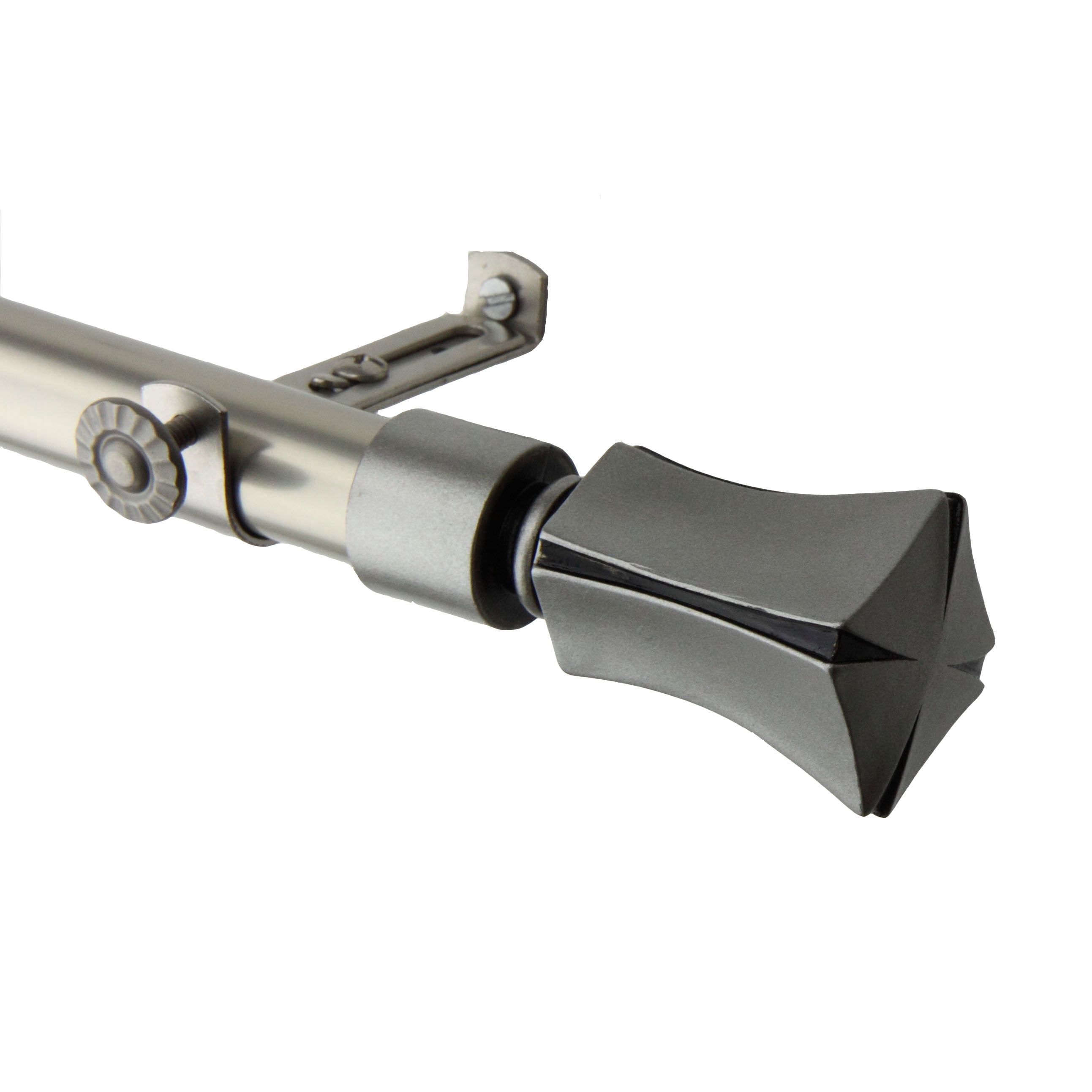13/16" Dia Adjustable 48-84" Leandro Curtain Rod in Satin Nickel