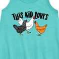 thumbnail image 2 of Instant Message - This Kid Loves Chickens - Toddler & Youth Girls A-line Dress, 2 of 5