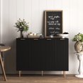 thumbnail image 2 of HOMCOM Sideboard Buffet Cabinet w/ Adjustable Shelves, Black, 2 of 10