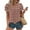 Wine, variant on ATENAR T Shirts for Women Short Sleeve Casual Shirts for Women V Neck Tee Orange M