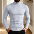 thumbnail image 4 of Hvogkswy Compression Shirt Men, Turtleneck Dry Workout Base Layer Undershirt Thin Stretchy Slim Comfy Long Sleeve Tops, 4 of 6
