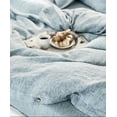 thumbnail image 3 of Pavish Export Linen Duvet Cover Sky Blue Washed Linen Bedding Light Blue Quilt Donna Cover With 2 Pillow Cover Sham Button Queen, 3 of 5