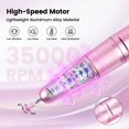 thumbnail image 2 of Taladro de uñas Lavinda Professional 35000 RPM inalámbrico, color rosa, 2 of 8