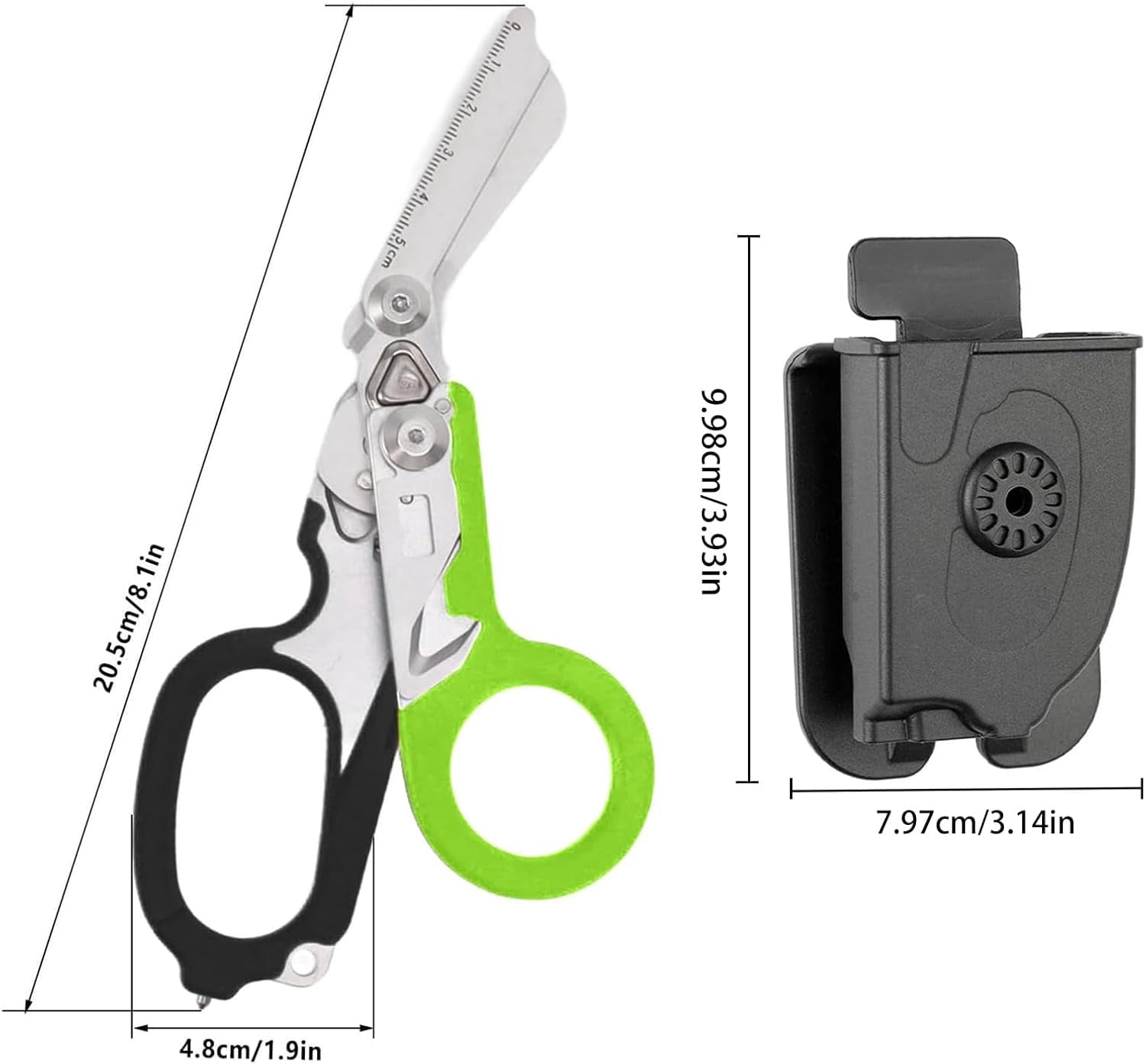 Trauma Shears,6 in-1 Emergency Response Shears with Protective Sheath,Medical Scissors Trauma Scissors for Outdoor Camping Rescue