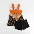 thumbnail image 5 of Wyobmus Women's Tankini Bathing Suits Two Piece Plus Size Swim Dress High Waist Printing Padded Swimsuits With Boyshorts A-Orange, 5 of 6