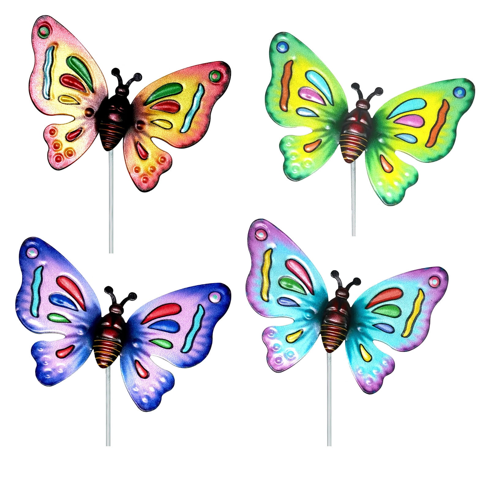 Butterfly Garden Stakes Decor Home Decorative Stakes Metal Ornament