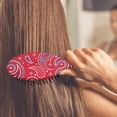 thumbnail image 4 of Ethnic Paisley Design Hair Brush - Ergonomic Handle & Flexible Bristles for Tangle-Free Styling - Gentle on All Hair Types, 4 of 6