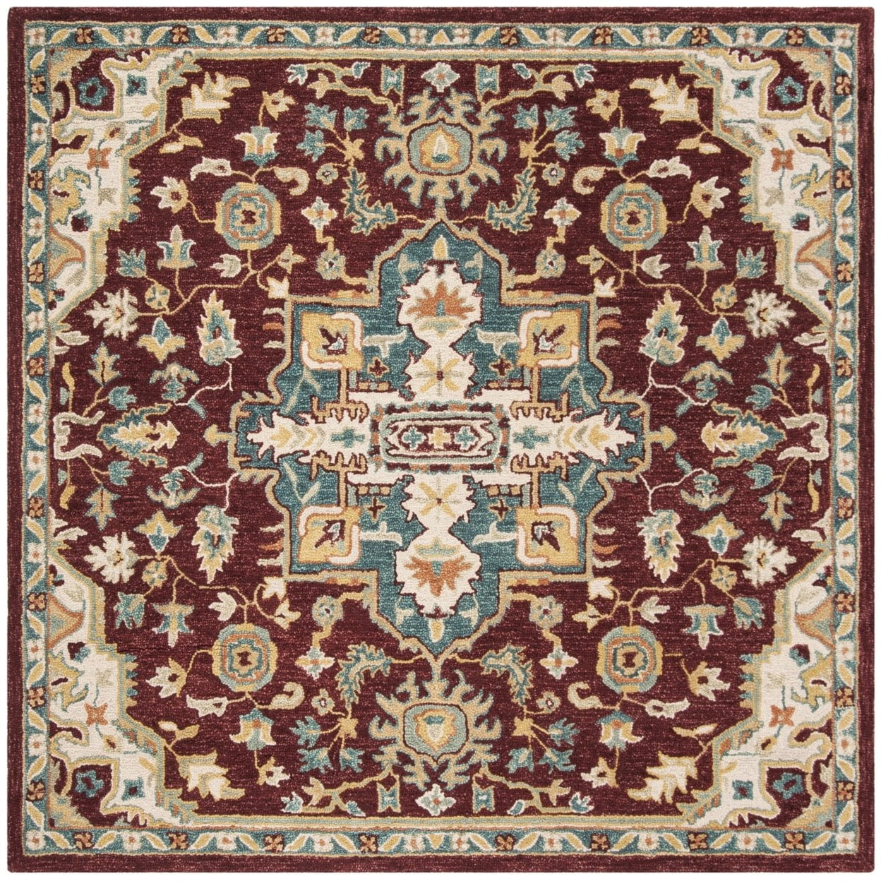 SAFAVIEH Aspen Collection APN507A Handmade Red / Blue Rug