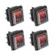 thumbnail image 1 of 4Pcs Rocker Switch Red Light ON/OFF Toggle Switch With Waterproof Cover Widely, 1 of 4