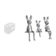 thumbnail image 1 of Dispensador de papel higiénico y portarrollos de papel higiénico con forma de familia de conejitos, de acrílico moderno, con figura escultórica para d, 1 of 8