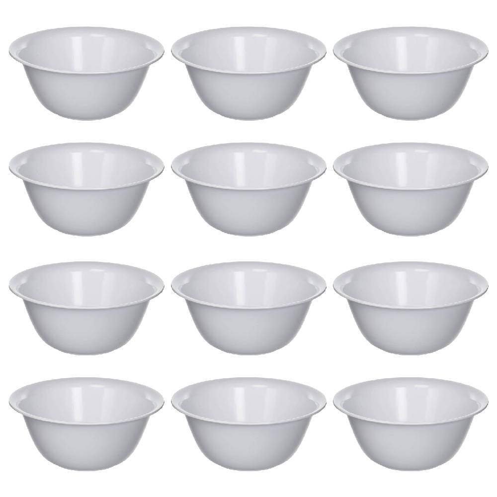 Sterilite 6 Qt Bowl White Plastic Round Stackable Microwave Dishwasher