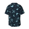 thumbnail image 4 of Goofa Beautiful Butterflies Printed Men's Casual Short-sleeved Shirt,Lightweight Breathable Button-down,Summer Casual men's top,Versatile Fashion shirt-XX-Large, 4 of 7