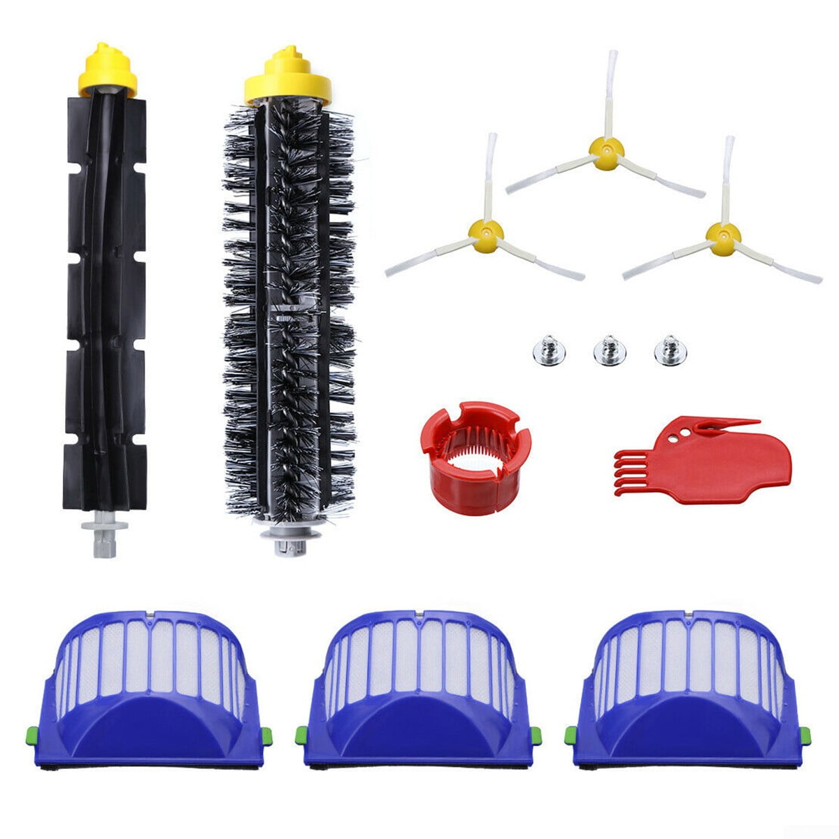 Replacement Filter Brush Accessory Kit For Roomba 600 & Cleaner Robotic 