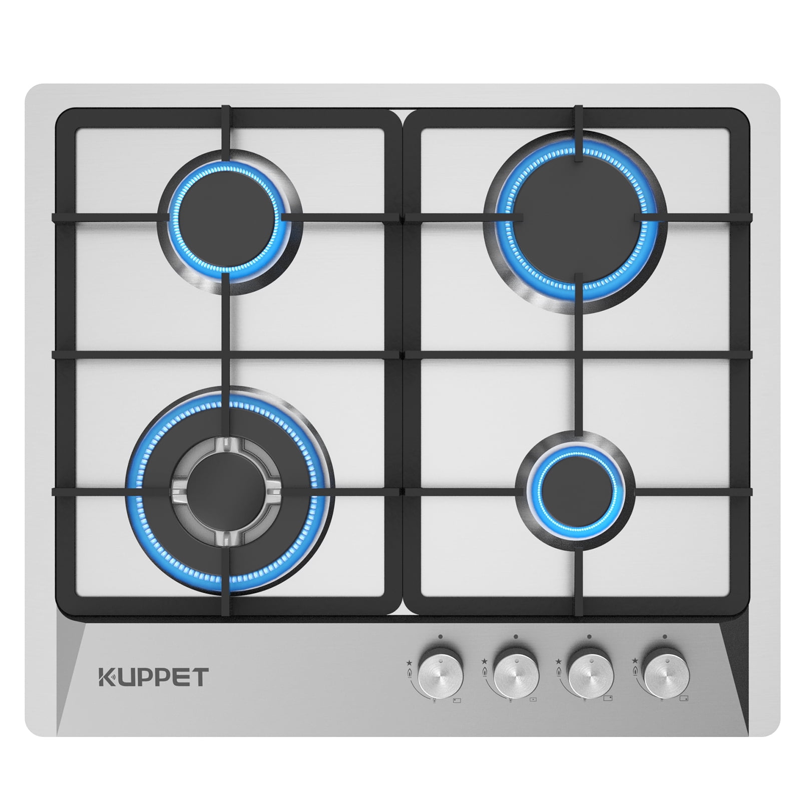 24 Inch Gas Cooktop, KUPPET QM4050 Gas Stove Cooktop with 4 Italy Sabaf