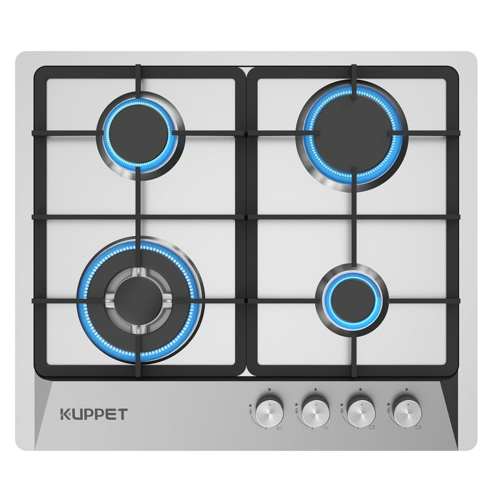 24 Inch Gas Cooktop, KUPPET QM4050 Gas Stove Cooktop with 4 Italy Sabaf